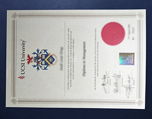 UCSI University diploma