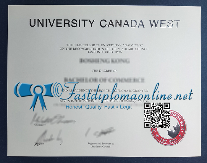 University Canada West diploma