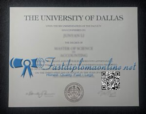 University Of Dallas diploma