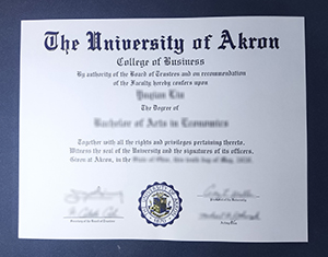 University of Akron diploma