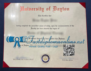 University of Dayton diploma