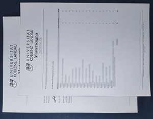 University of Koblenz and Landau transcript