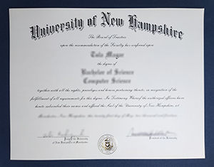 University of New Hampshire diploma