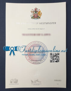 University of Westminster diploma