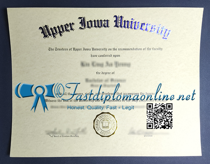 Upper Iowa University diploma