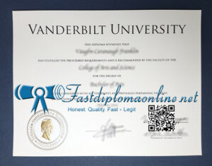 Vanderbilt University diploma