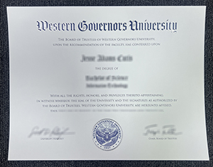 Western Governors University diploma
