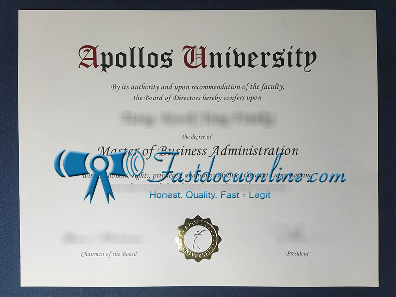 Apollos University diploma