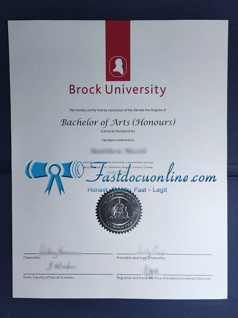 Brock University diploma